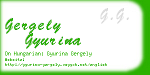 gergely gyurina business card